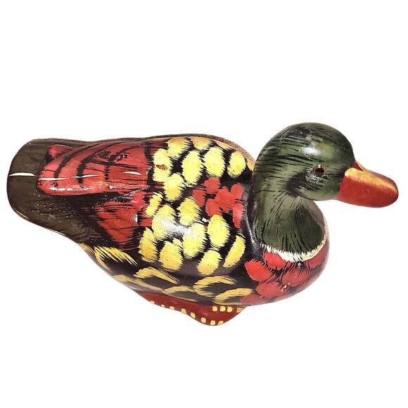 Beautiful Artisan Hand Painted Vintage Ceramic Mallard Duck - Picture 5 of 9